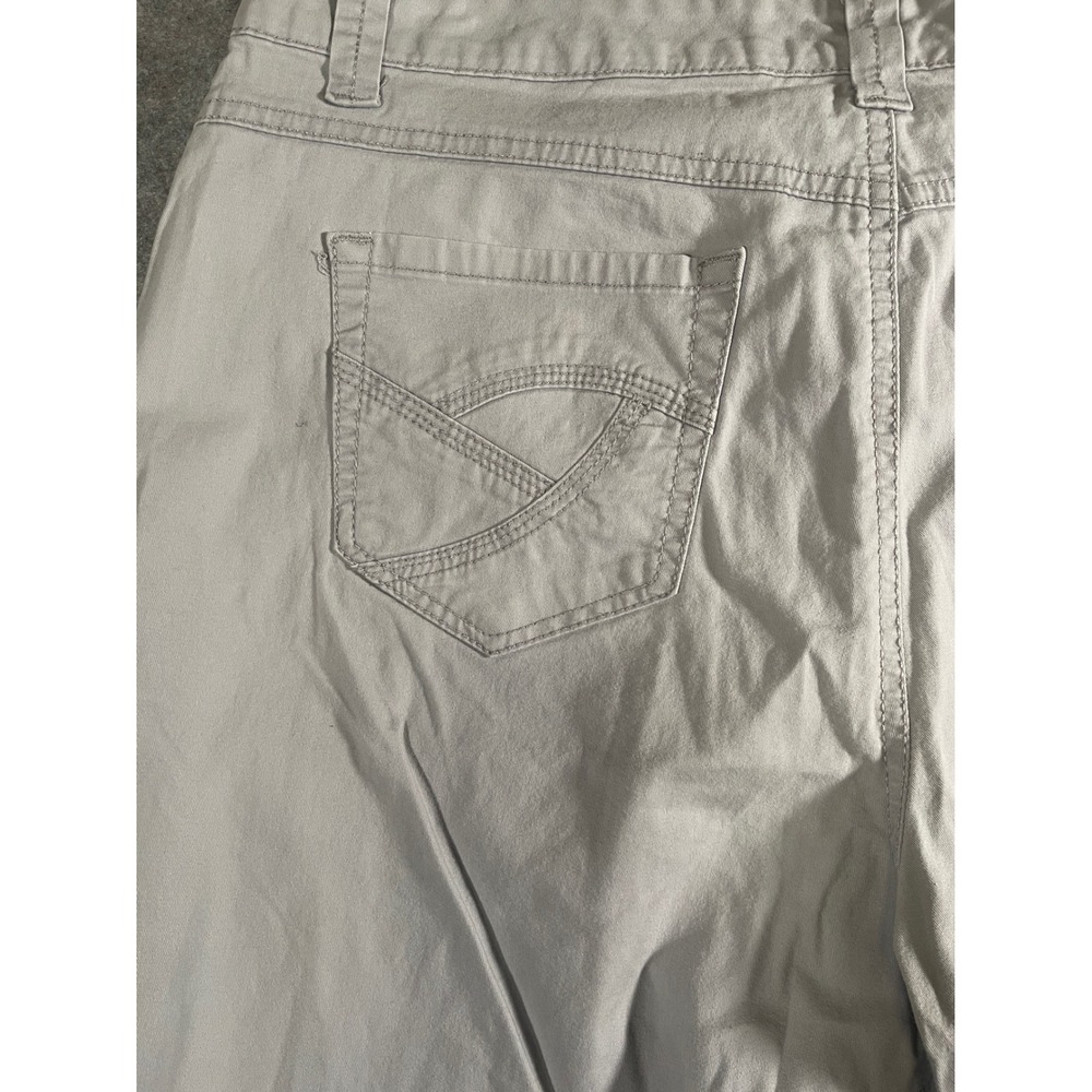 Nine West Jeans Womens 12/30 Average Khaki Capri Pants Tan Stretch Crop Trousers - Picture 8 of 10